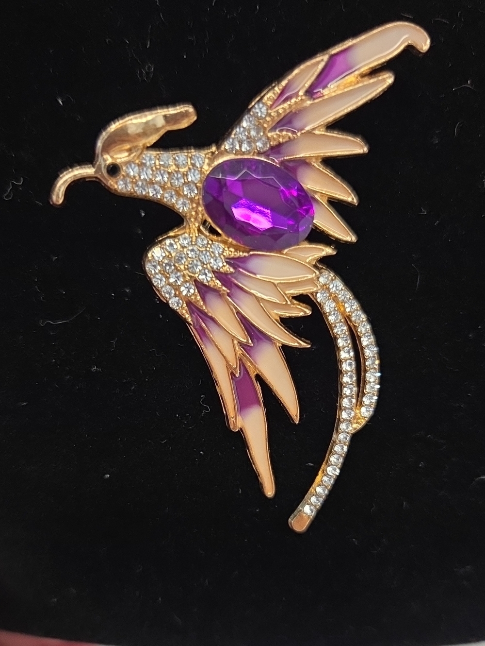 PHOENUX BROOCH WITH GEM